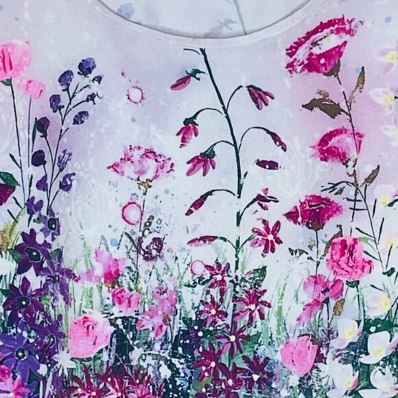 MISSLOOK Purple Floral Sleeveless Blouse - Size 3XL - Picture 3 of 6